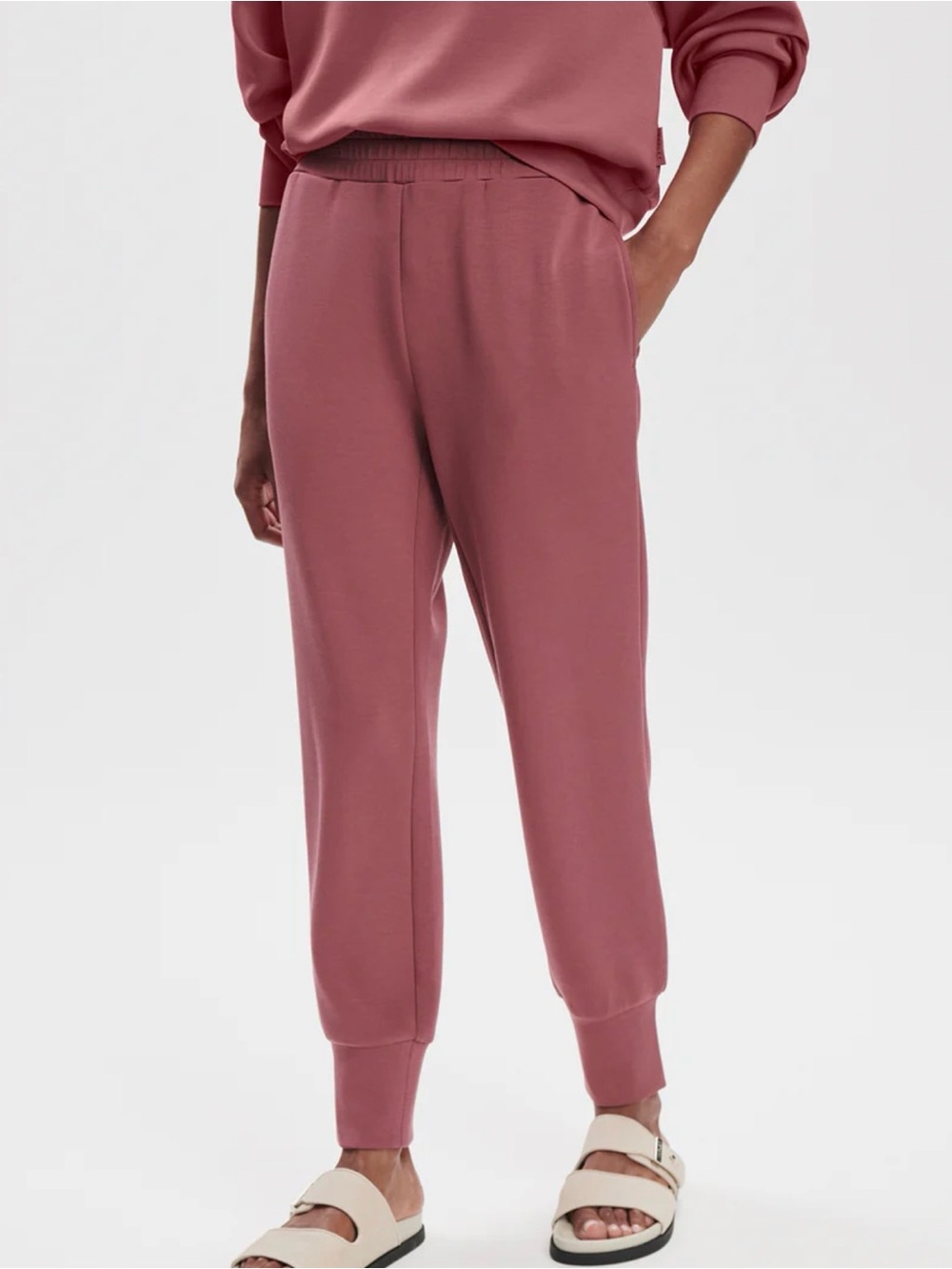Varley Slim Cuff Pants in Dusty Rose Sz XL